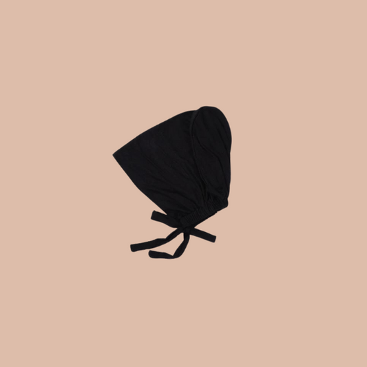 Adjustable Hijab Cap - Black - Mawdeest