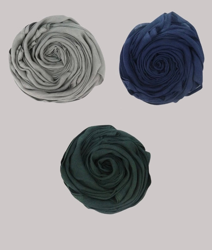 Premium Cotton Hijab - Pack of Three