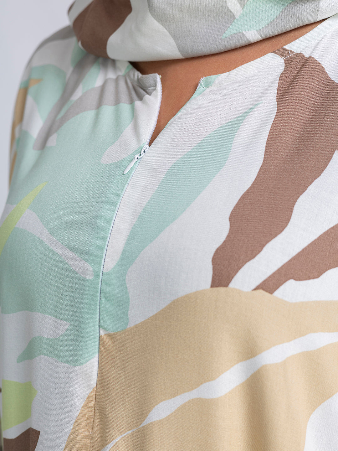 Pastel Leaf Prayer Gown