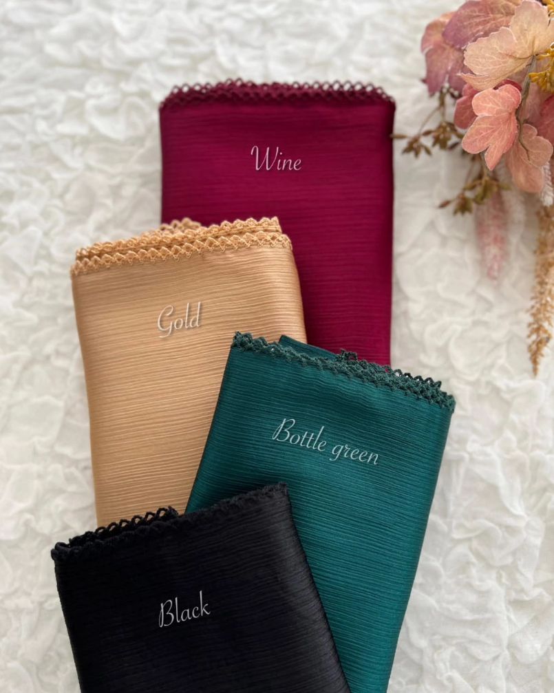 Crochet Silk - Satin Lace Hijab - Mawdeest