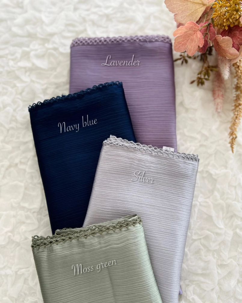 Crochet Silk - Satin Lace Hijab - Mawdeest