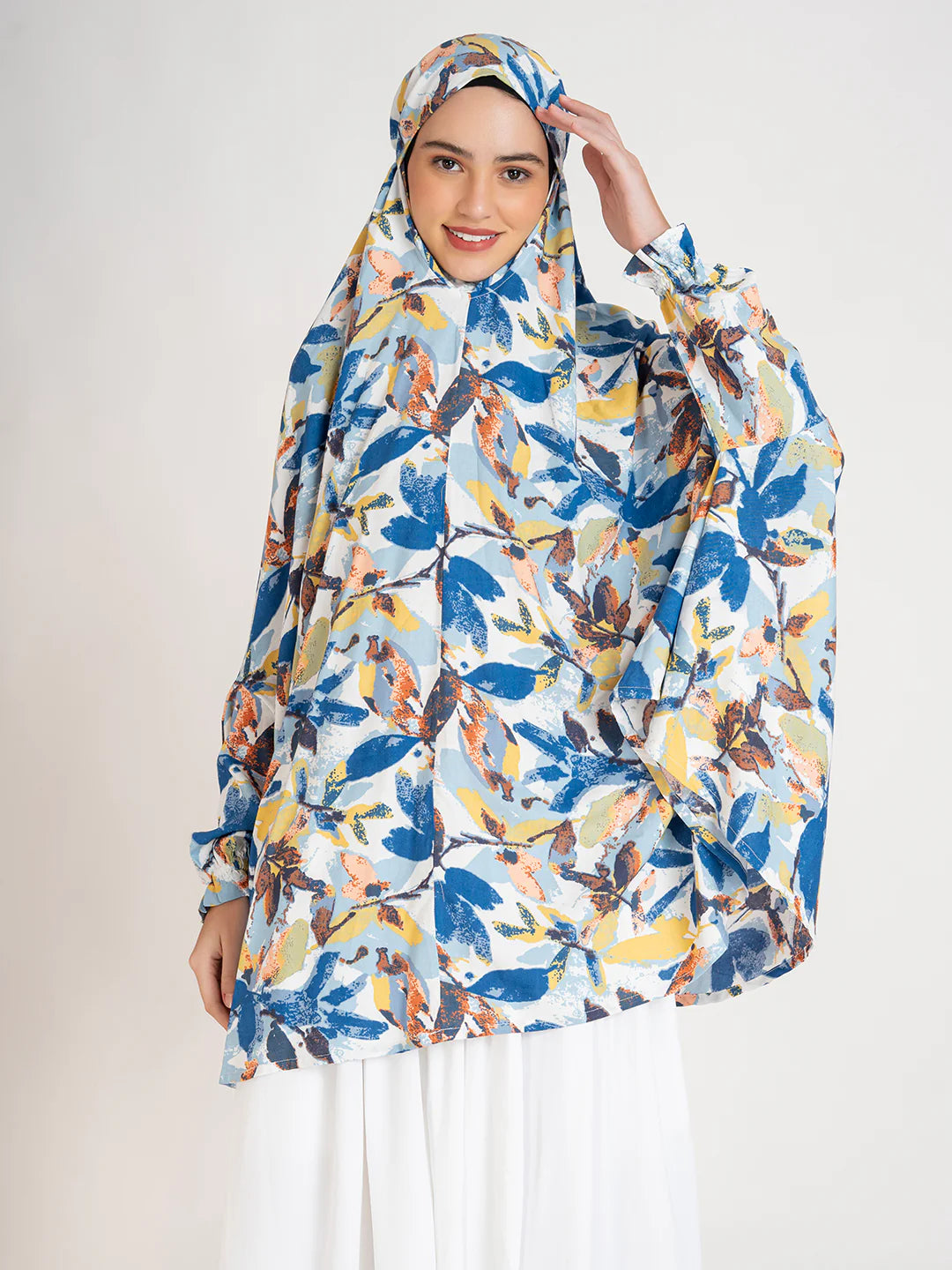 Floral Printed Long Sleeves Namaz Dupatta