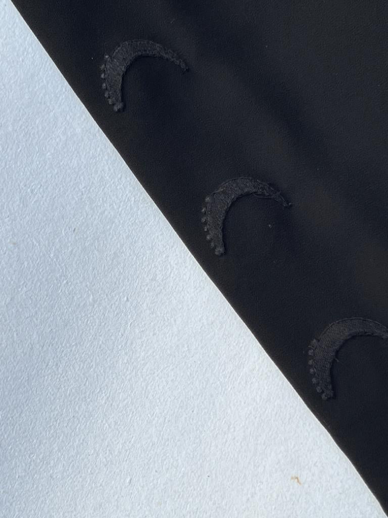 Embroidered Hijab - Black Moonlight
