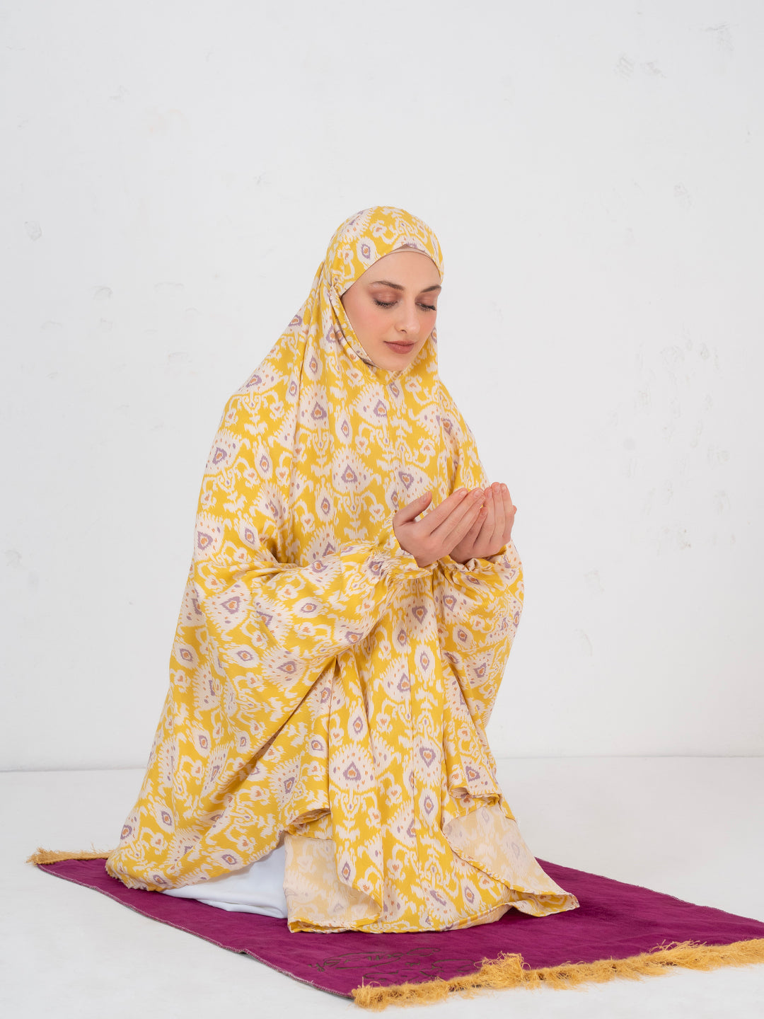 Yellow Floral Embrace Nemaz Dupatta