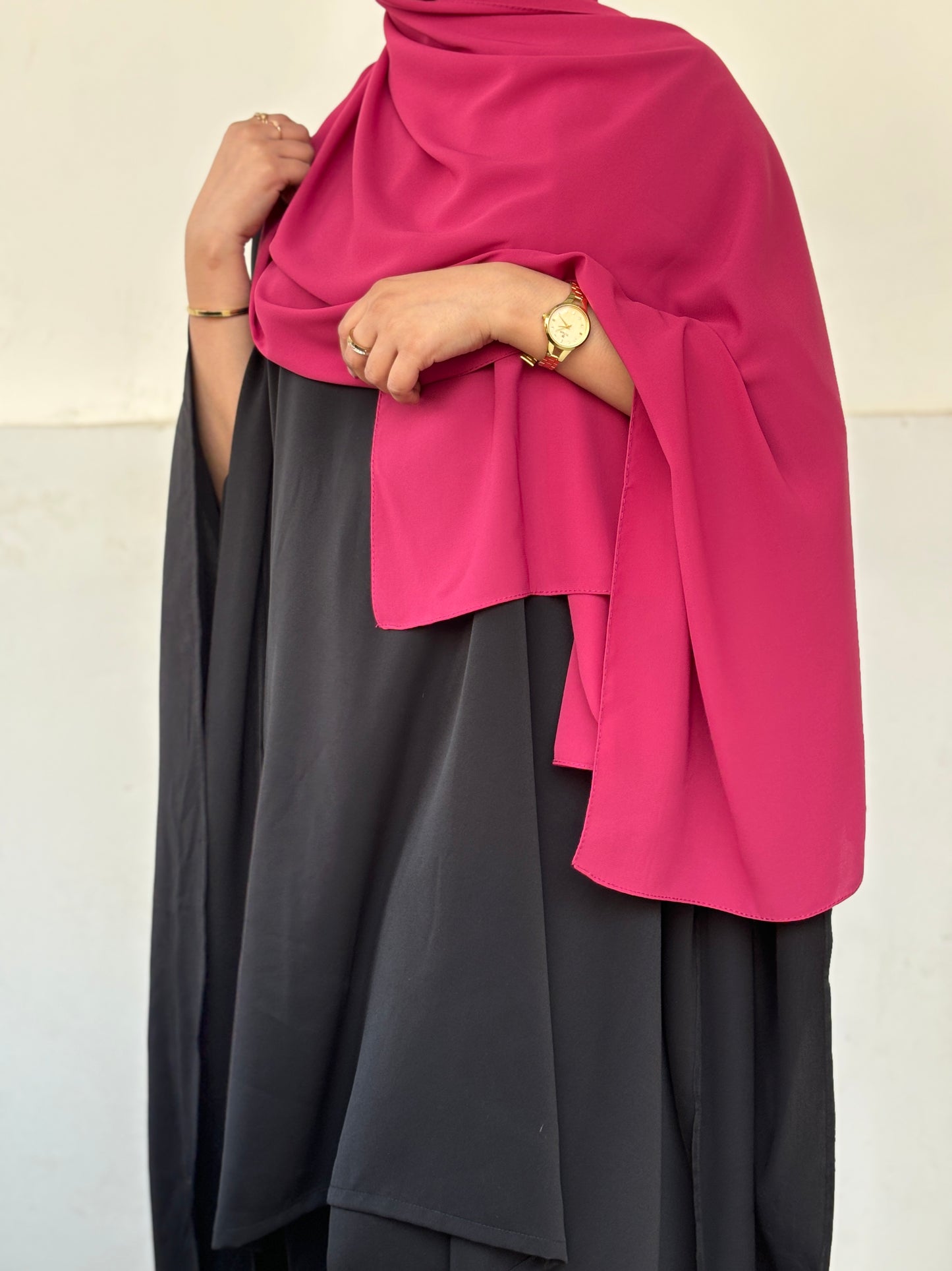 Medina Silk Hijab - Margenta Pink - Mawdeest