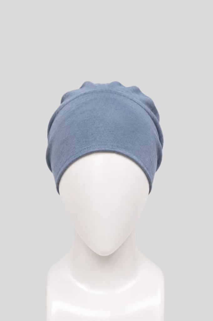 Tie Back Hijab Cap - Bluish grey