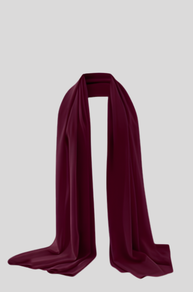 Premium Chiffon Hijab - Deep Burgundy