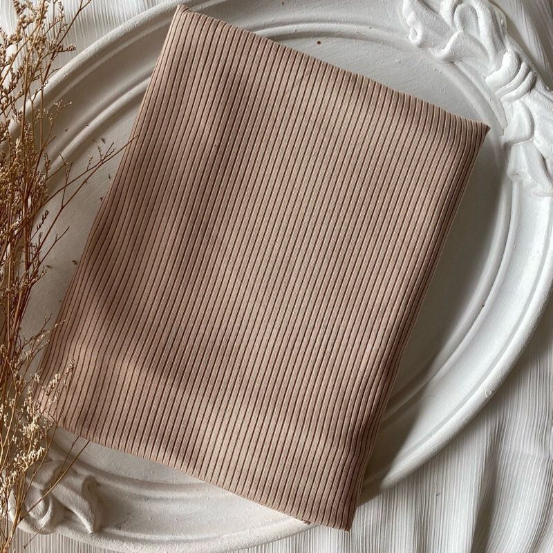 Ribbed Jersey Hijab - Brown Stone - Mawdeest