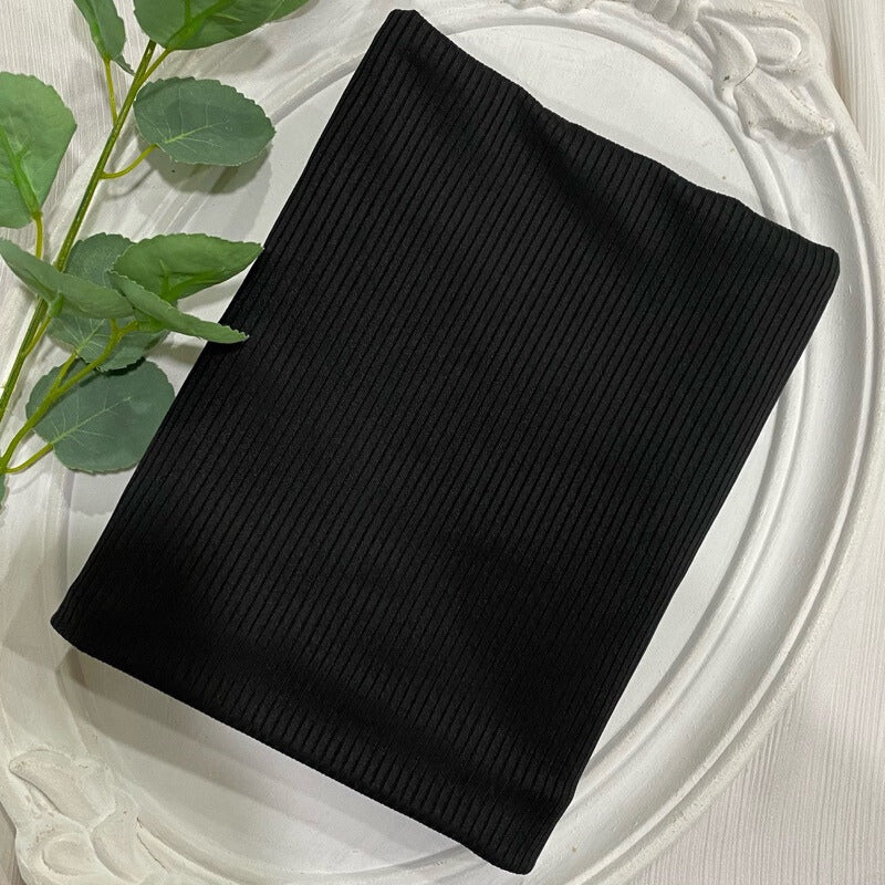 Ribbed Jersey Hijab - Black