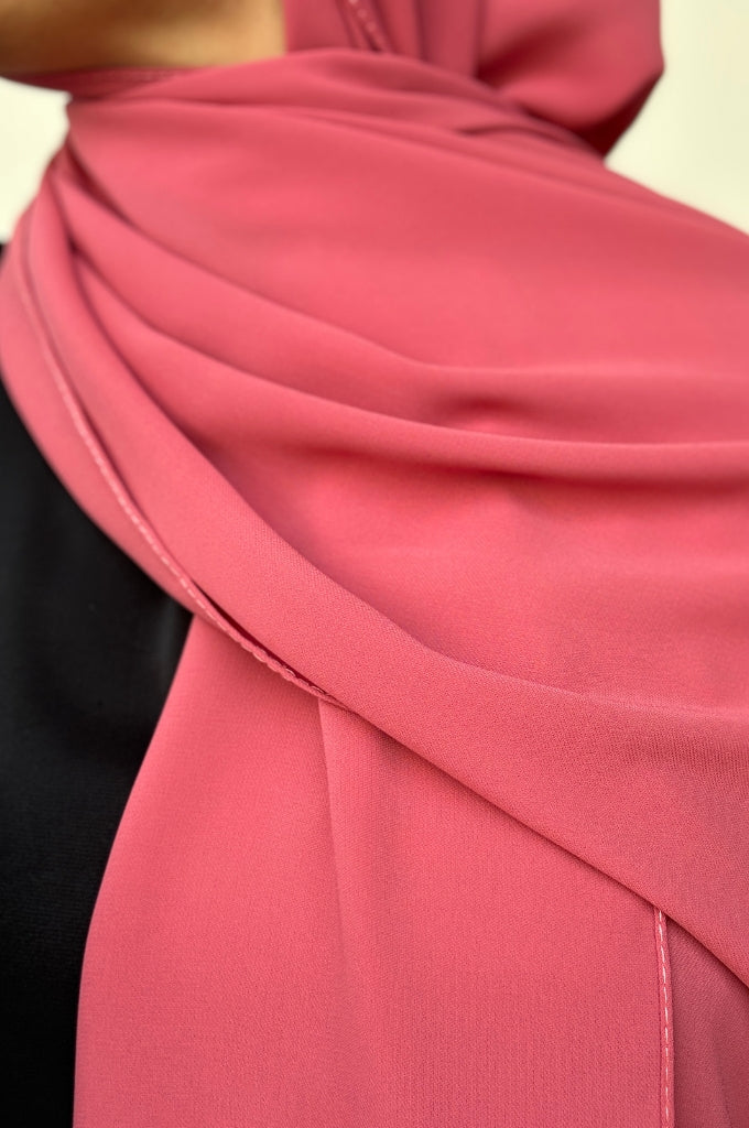 Rosewood medina silk hijab buy online India opaque chiffon non transparent soft breathable modest wear – Mawdeest
