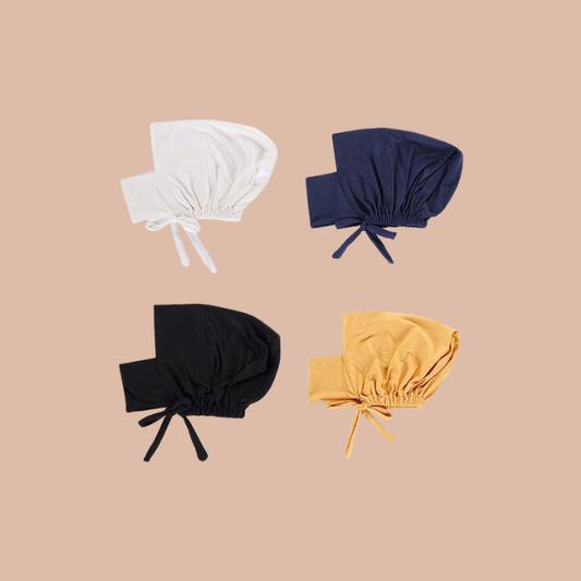 Hijab Cap Cover Chin with Adjustable Tie Back