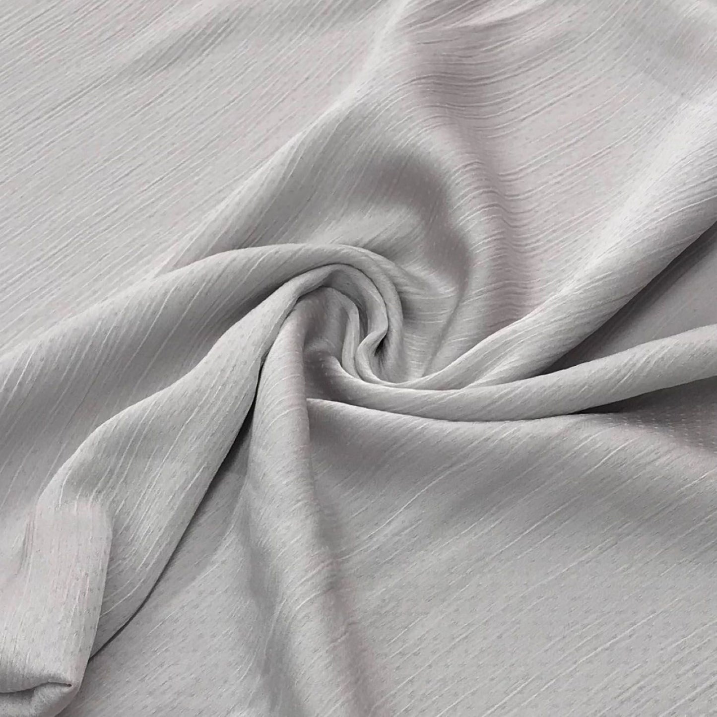 Satin Silk Textured Hijab - Silver - Mawdeest