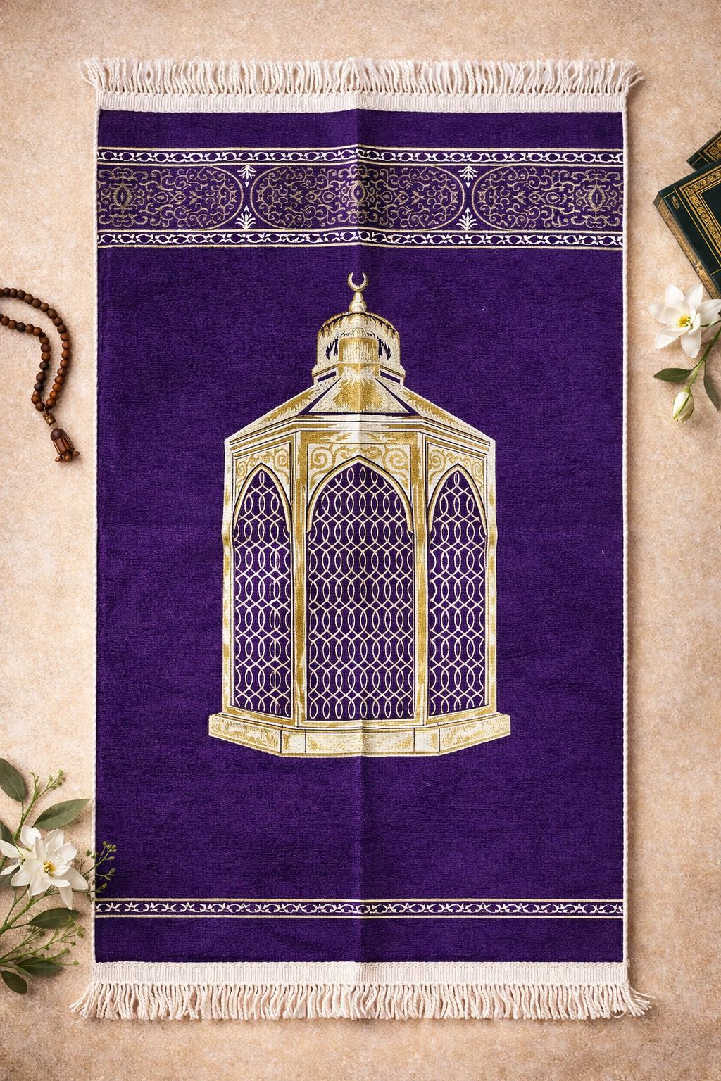 Dark Purple Janamaz (Prayer Mat) - Made in Turkey