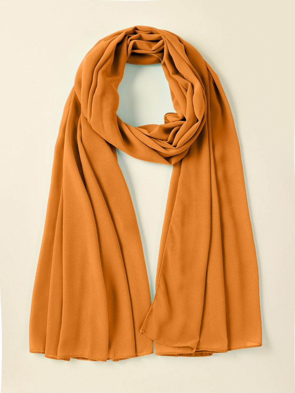 Premium Chiffon Hijab - Rust