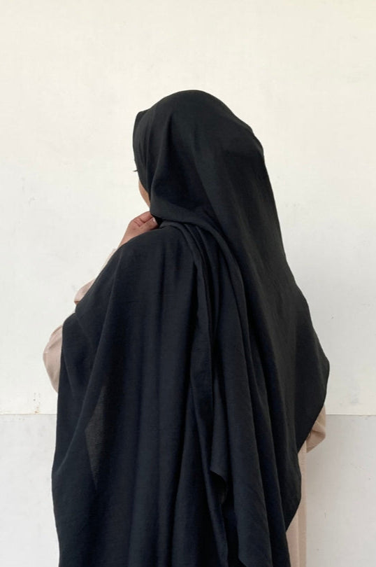 Malaysian Cotton Hijab - Charcoal Grey - Mawdeest