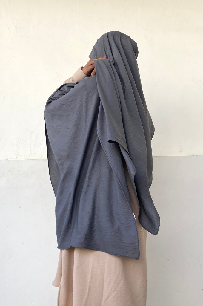Malaysian Cotton Hijab - Grey - Mawdeest