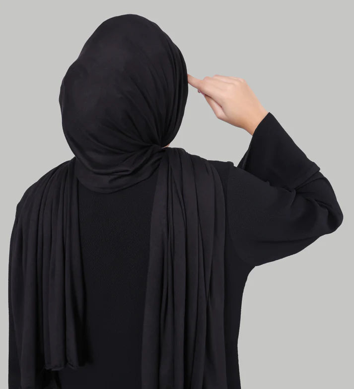 Premium Jersey Hijab - Black - Mawdeest