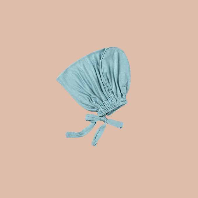 Ocean blue adjustable hijab cap breathable stretch undercap for women inner hijab cap