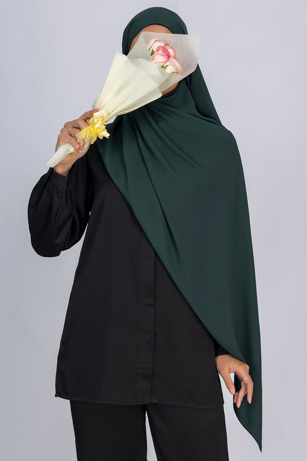 Buy dark Teal chiffon hijab online in India – Mawdeest