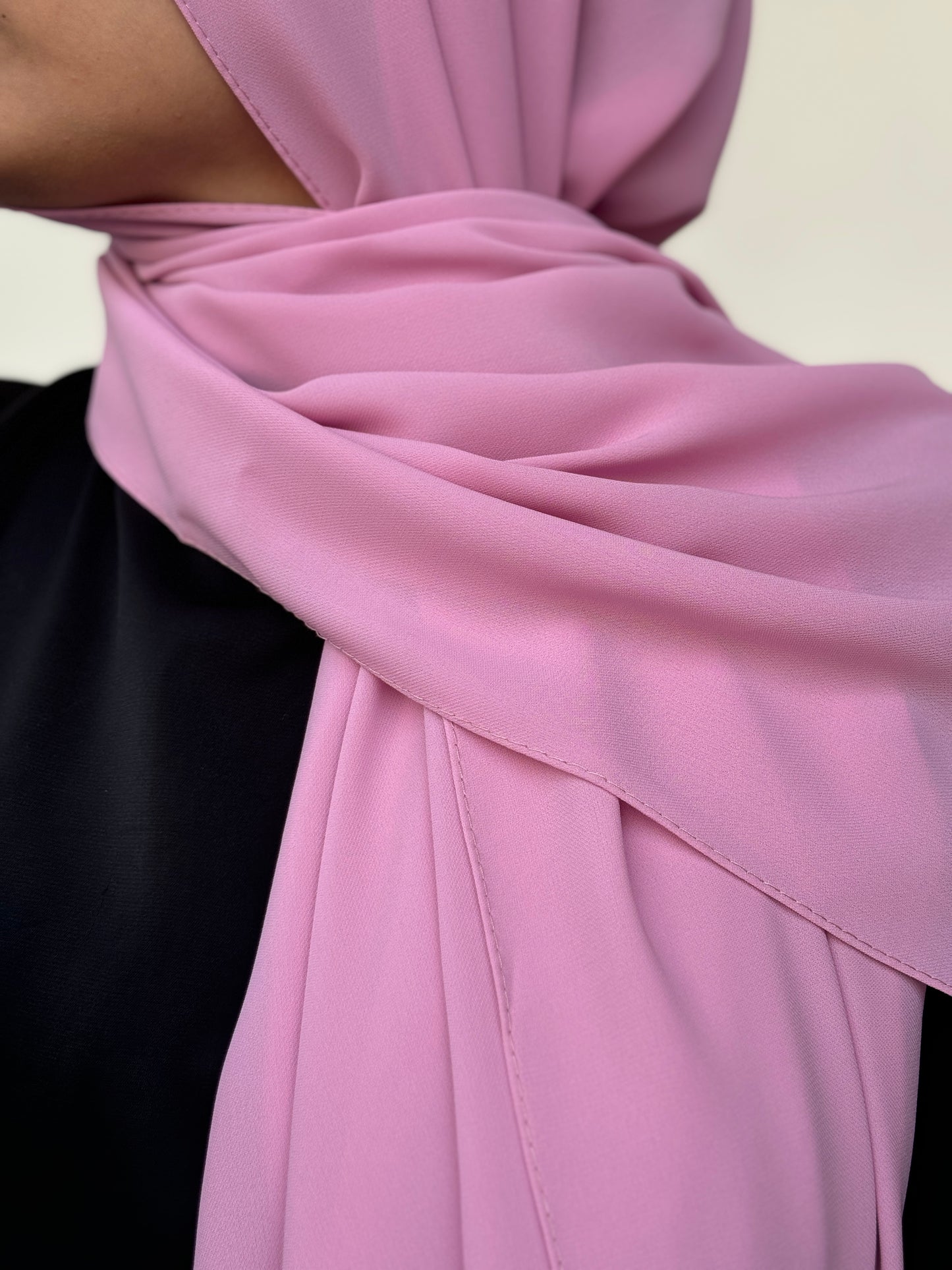 Medina Silk Hijab - Pastel Pink - Mawdeest