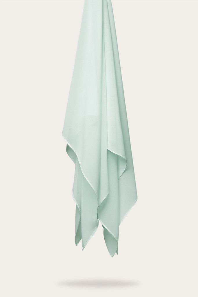 Luxury Brook Green chiffon hijab scarf for women by Mawdeest