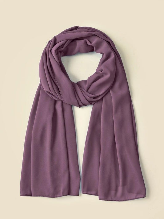 Mawdeest - Chiffon Matching Hijab Undercap Set - Lilac