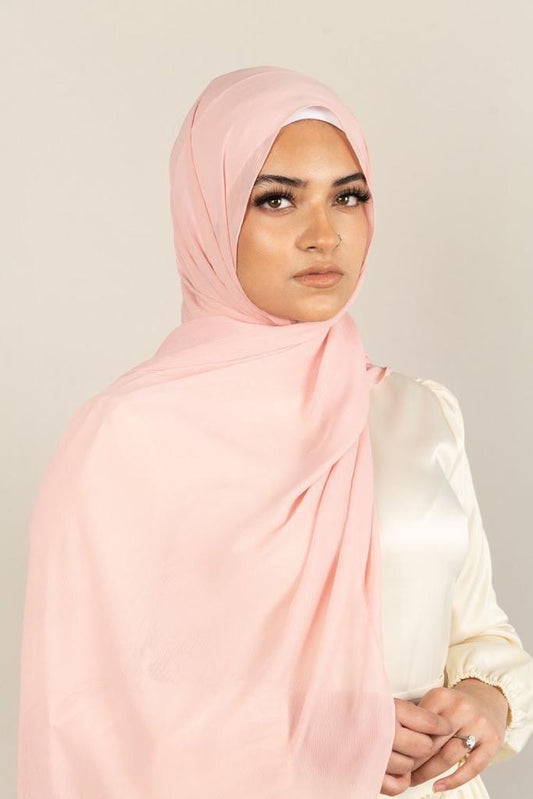 Premium Chiffon Hijab - Carnation Pink - Mawdeest