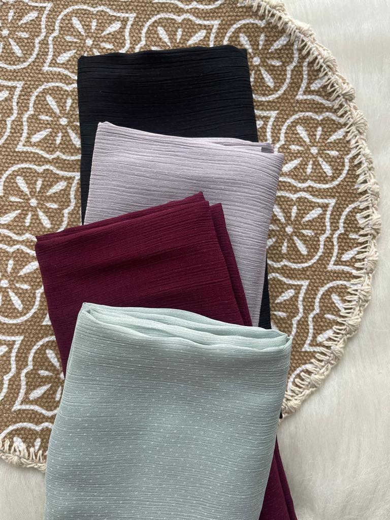 Silk Satin Textured Hijab - Mawdeest