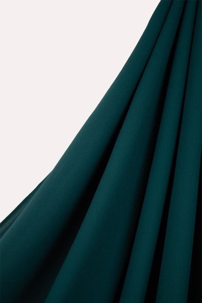 Premium Chiffon Hijab - Emerald Green - Mawdeest