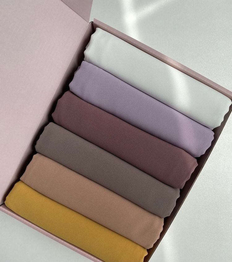 Premium Chiffon Hijab - Six Shades - Mawdeest