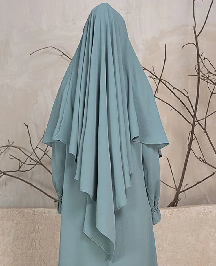 Blue khimar by Mawdeest 