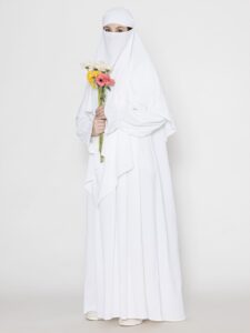 White abaya by Mawdeest 