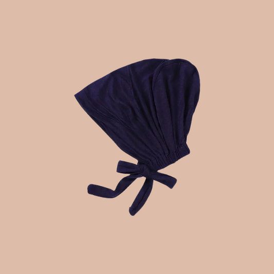 Adjustable Hijab Cap - Navy Blue - Mawdeest