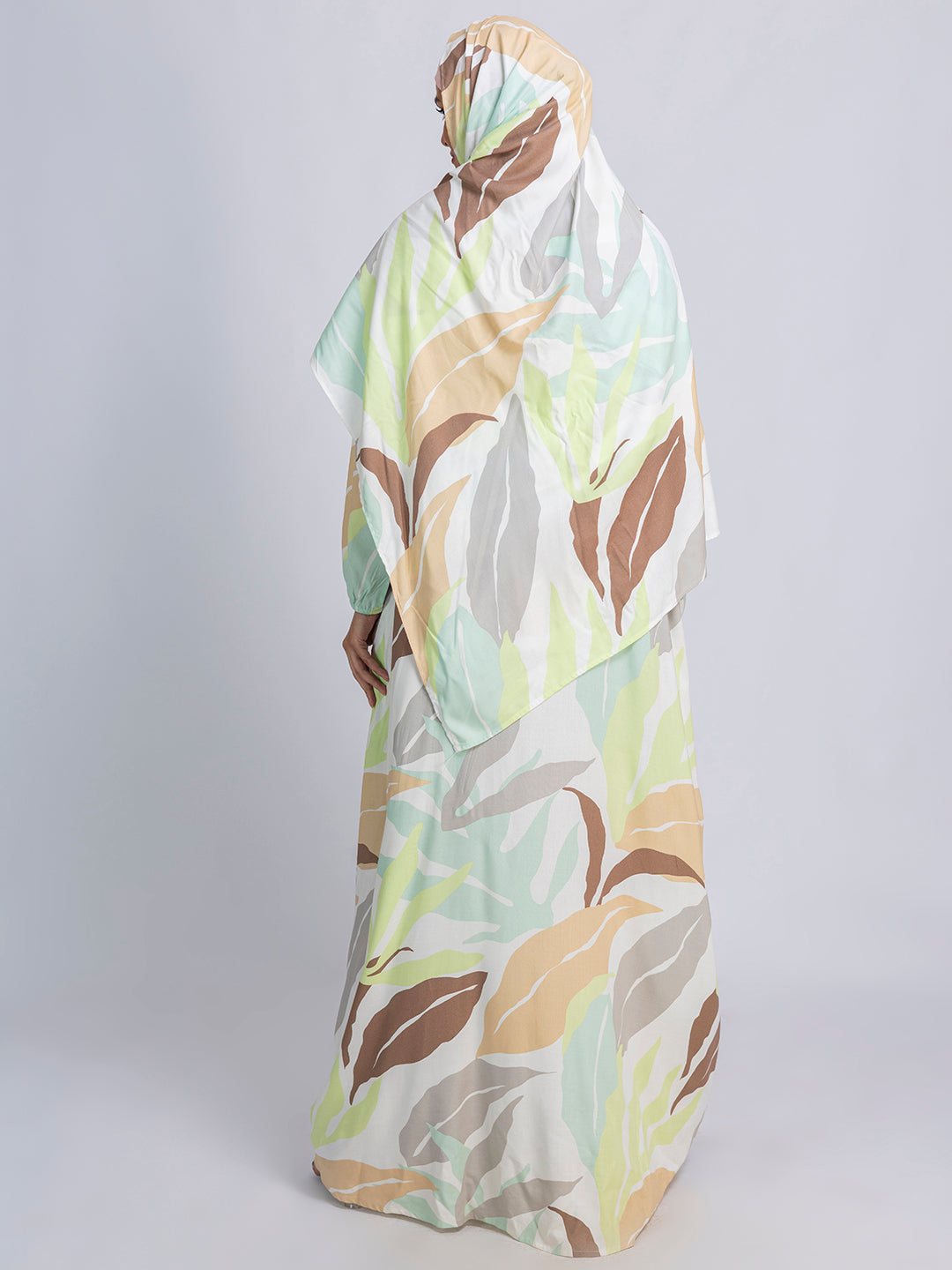 Pastel Leaf Prayer Gown