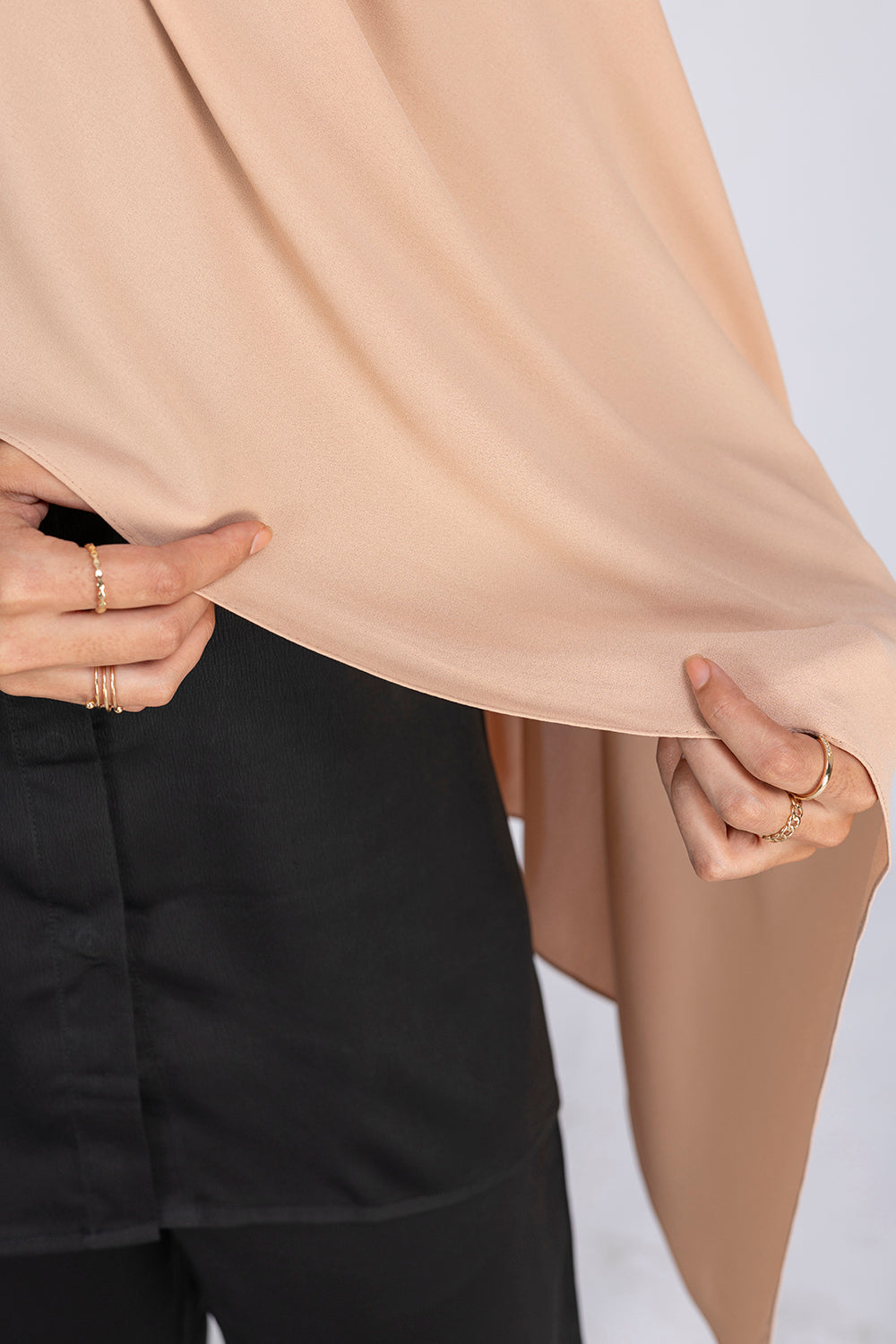 Buy latte  chiffon hijab online in India – Mawdeest
