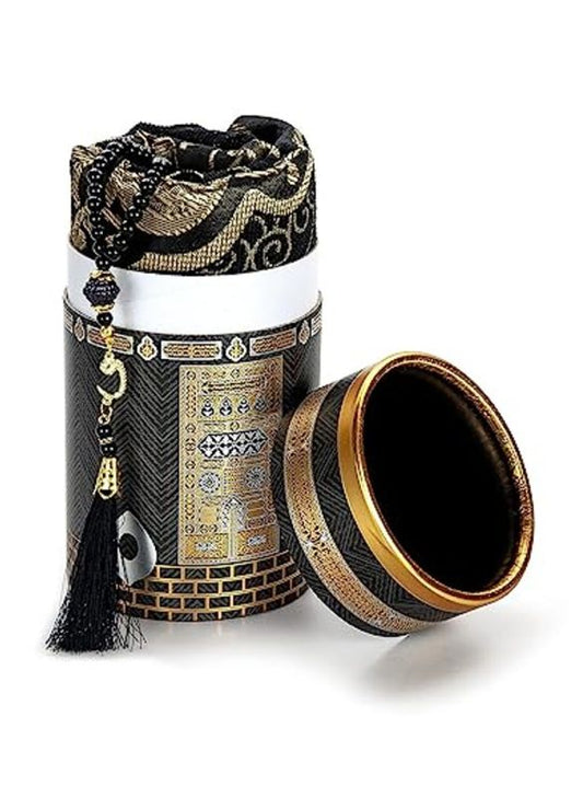 Black Floral Travel Friendly Janamaz (Prayer Mat)