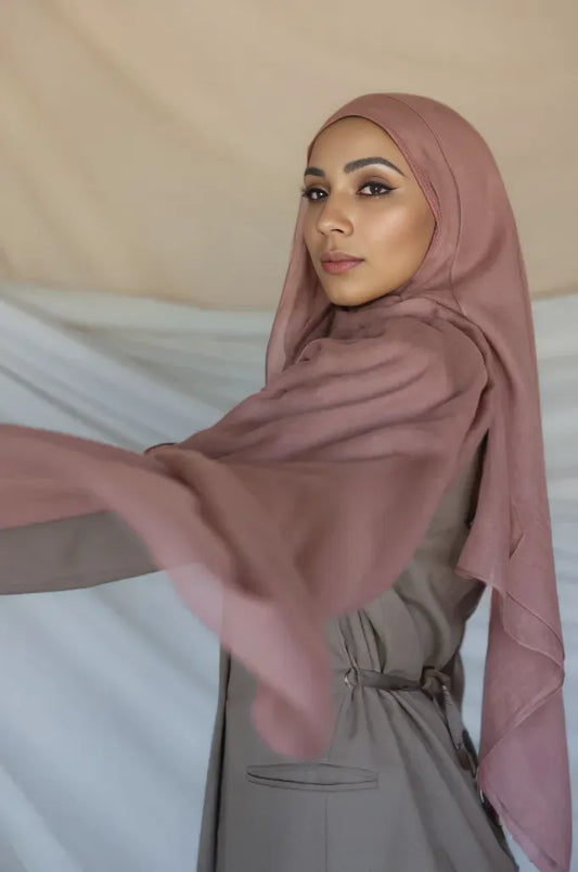 Premium Cotton Hijab - Dusty Pink