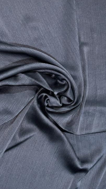 Shop thCrinkle Silk - Satin Hijab - Charcoal Grey by Mawdeest. Premium party wear hijab featuring luxurious satin silk texture, elegant shine, and graceful drape. Perfect for weddings, Eid, festive occasions, and special celebrations. Buy hijab online in India.
