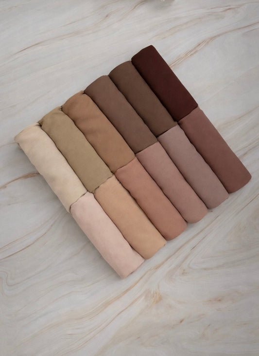 Premium Chiffon Hijabs - Twelve Shades