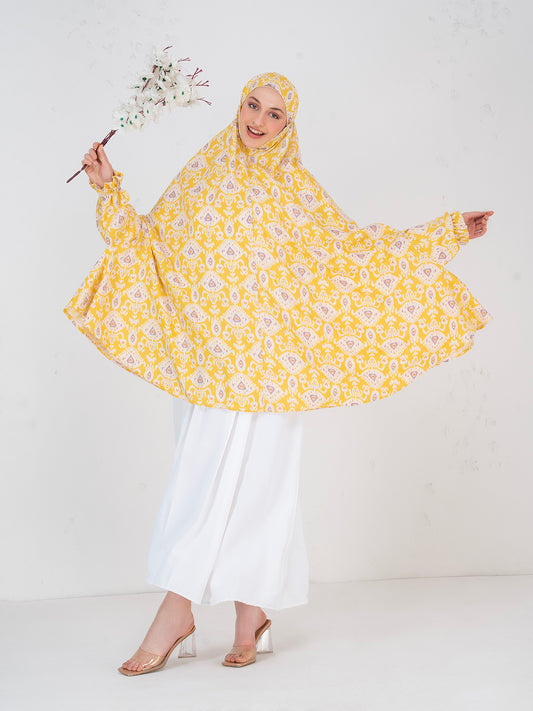 Yellow Floral Embrace Nemaz Dupatta