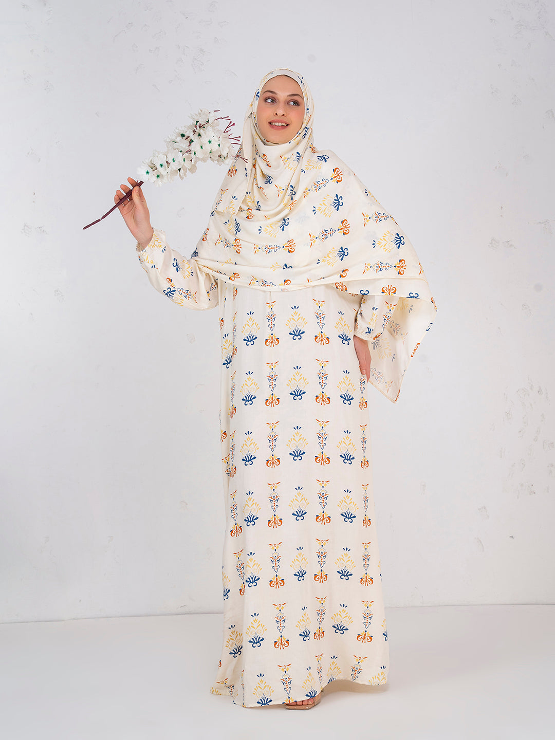 Multi Whispering Blooms Prayer Gown