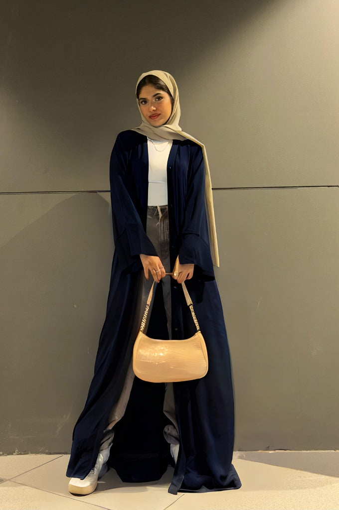 Classic Navy Blue Abaya