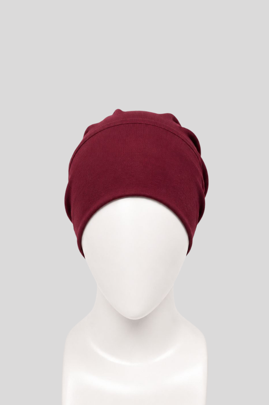 Tie Back Hijab Cap - Maroon