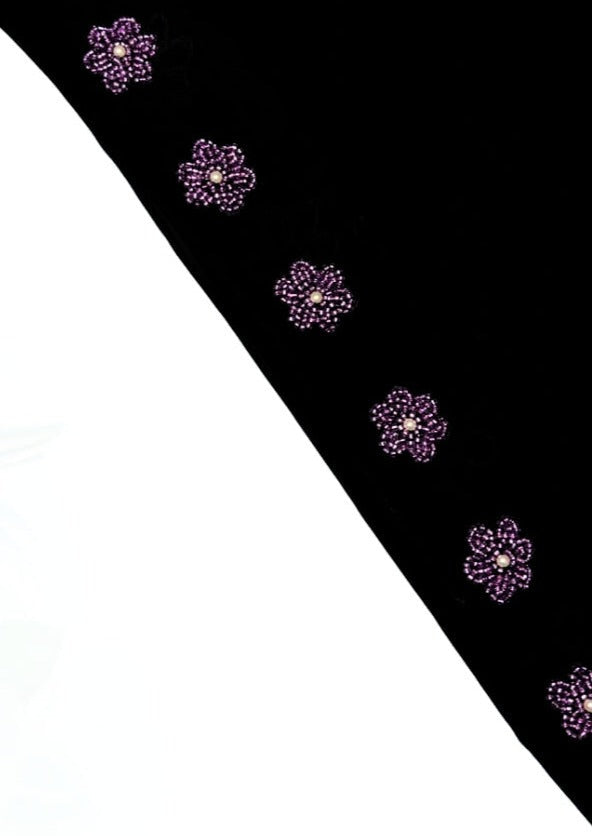 Luxury Black Partywear Hijab - Mawdeest 