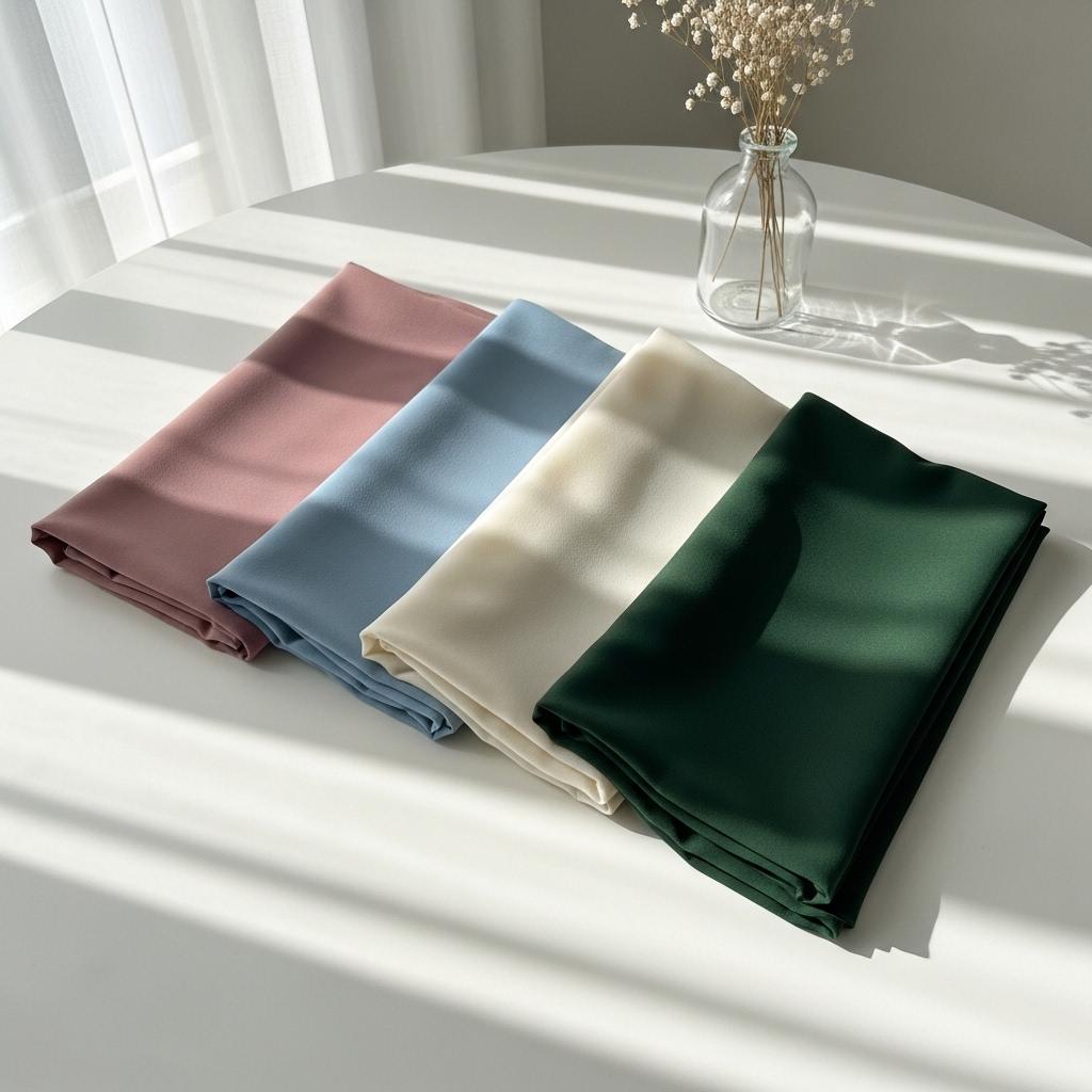 Premium chiffon fabric hijab set – soft texture by Mawdeest