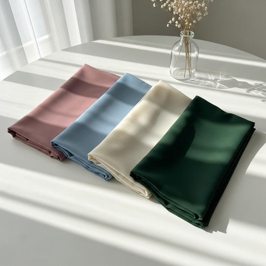 Premium chiffon fabric hijab set – soft texture by Mawdeest