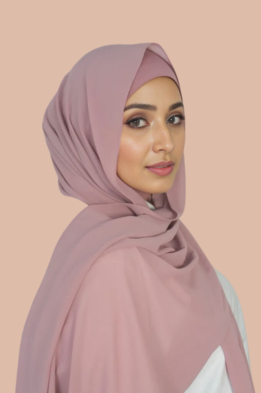 Matching Hijab & Undercap Set - Pink