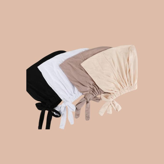 Adjustable Hijab Cap - Pack of Four