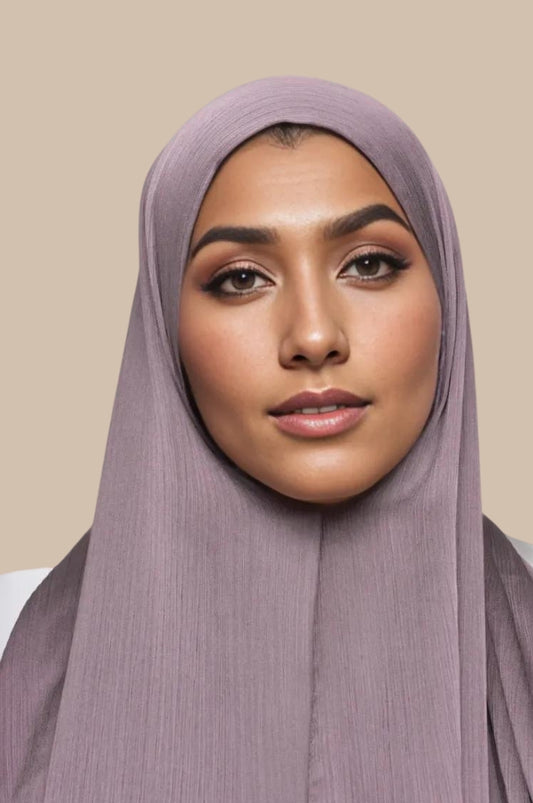 Crinkle Silk - Satin Hijab - Light Lavender - Mawdeest 
