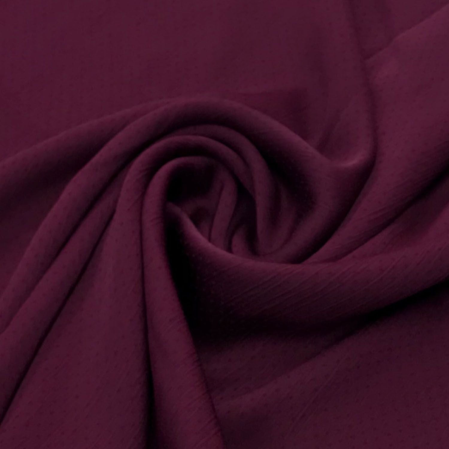 Satin Silk Textured Hijab - Maroon - Mawdeest 